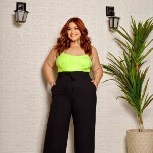 Ousadia Confortável Pantalona Plus Size