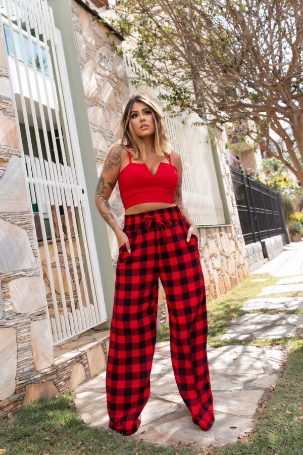 Calça Xadrez Pantalona Moderno - Imagem 8