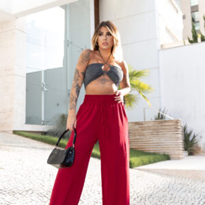 Calça Pantalona Marsala