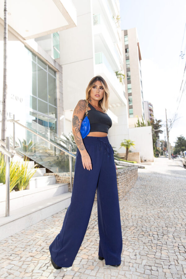 Calça Pantalona Azul Marinho - Imagem 6